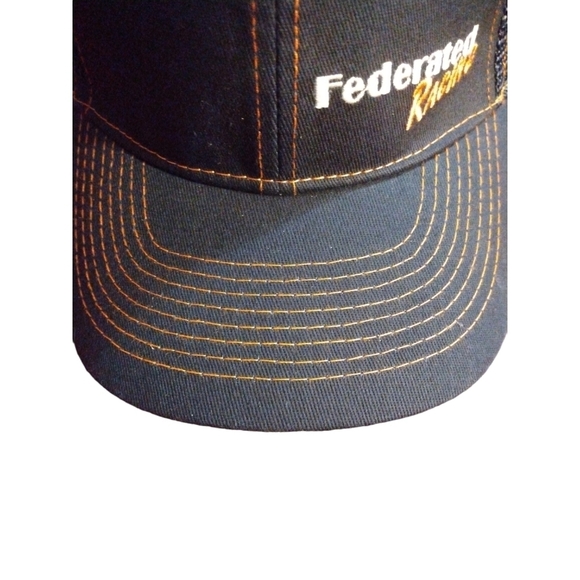 Federated Racing Navy-Yellow Stitch, Snapback Adjustable "Out the Door At 4" Hat - Picture 3 of 10
